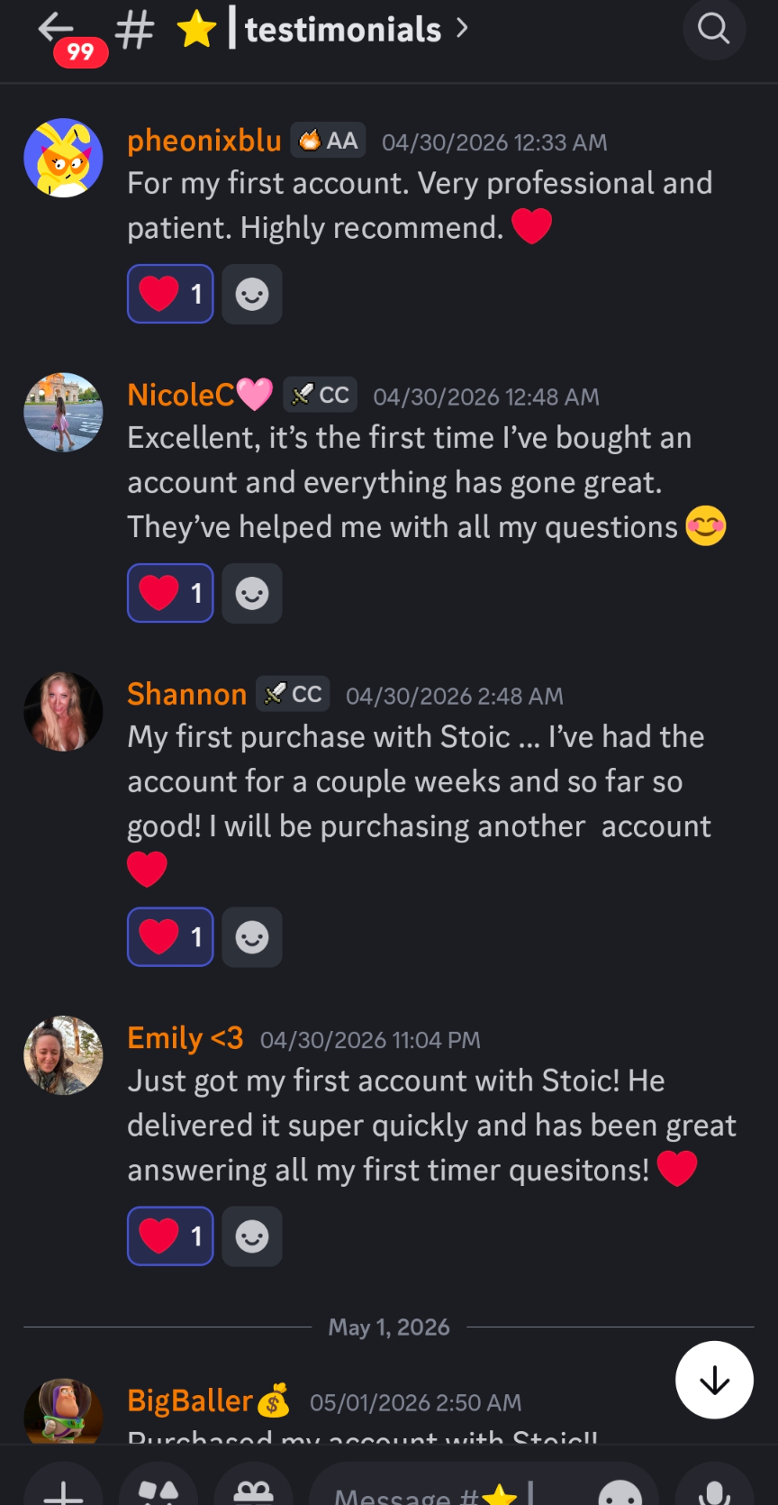 Discord testimonial