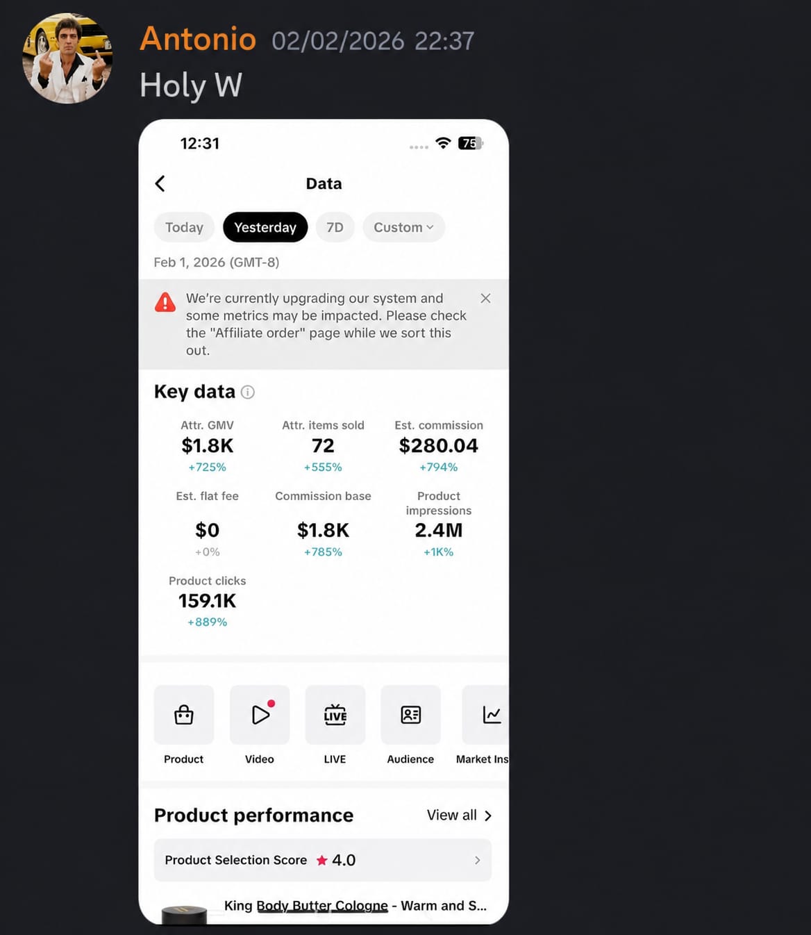 Discord testimonial