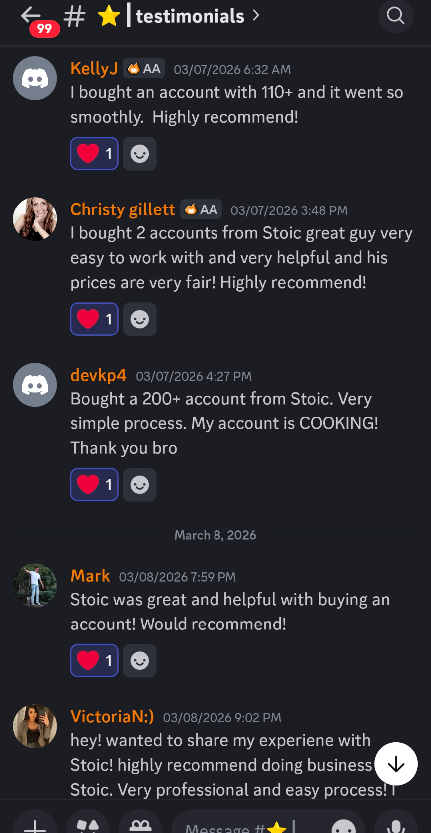 Discord testimonial